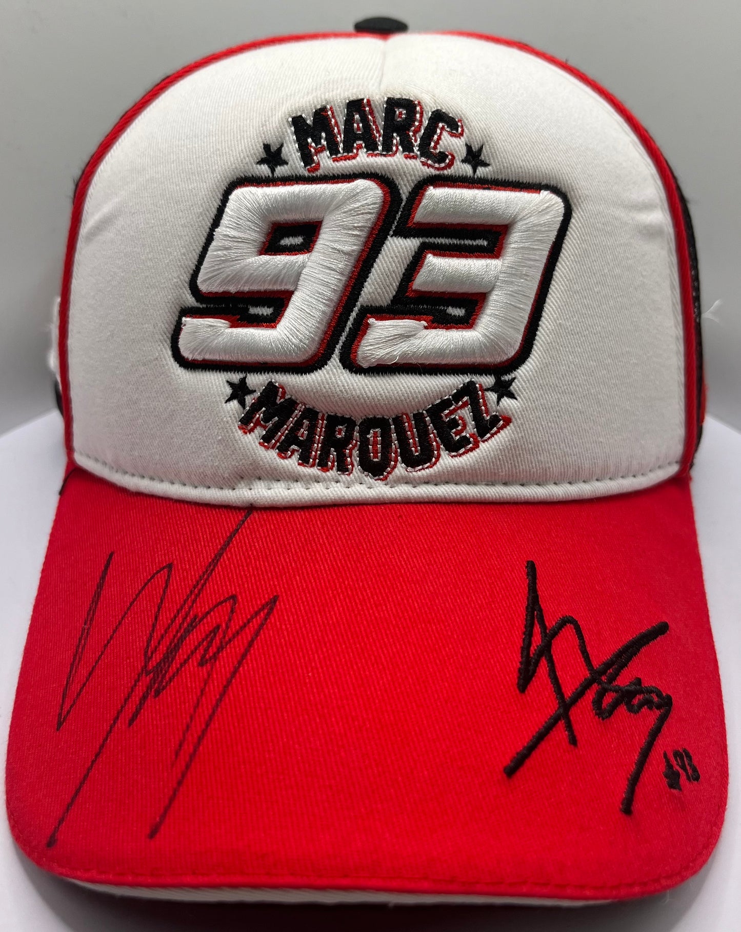 Marc Márquez Signed Red and White '93' MotoGP Cap with COA