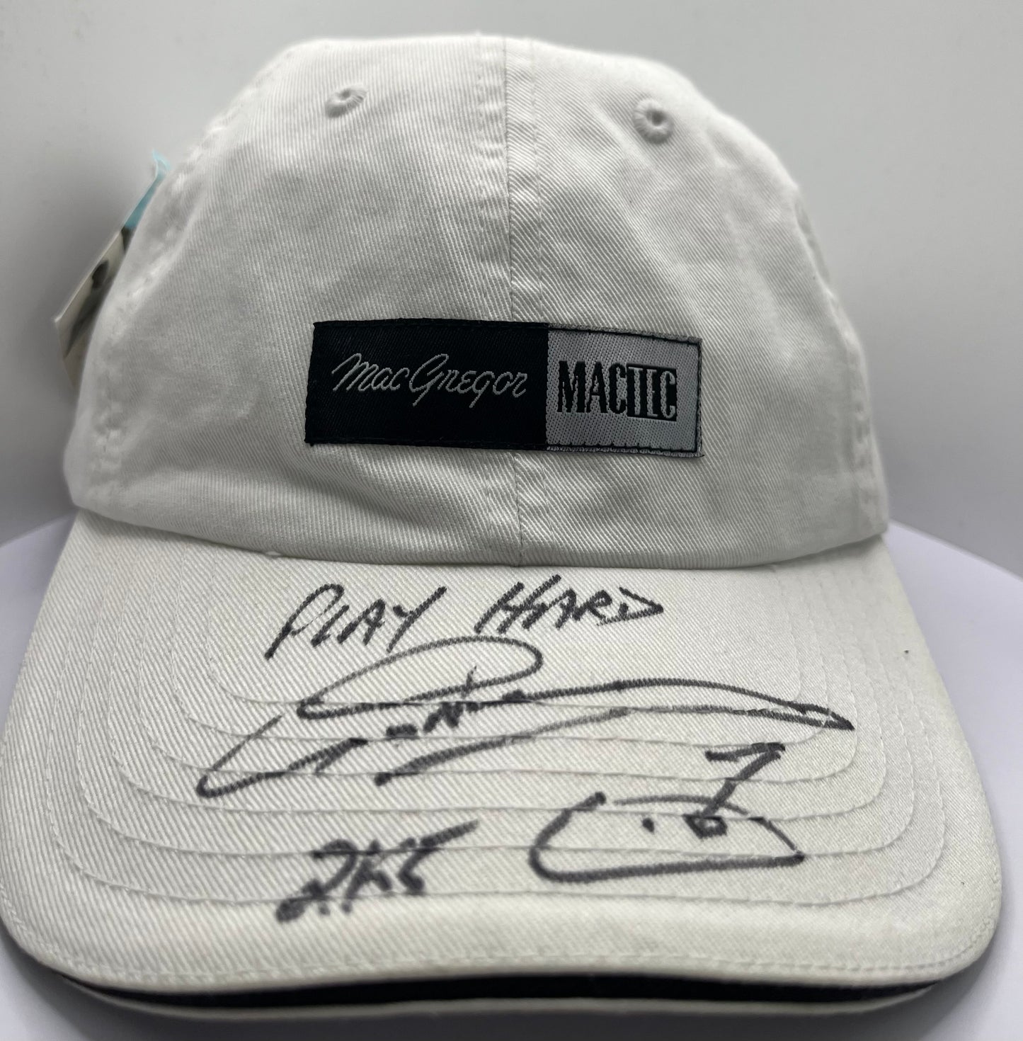 Greg Norman 'The Great White Shark' RARE Signed Golf Cap with COA
