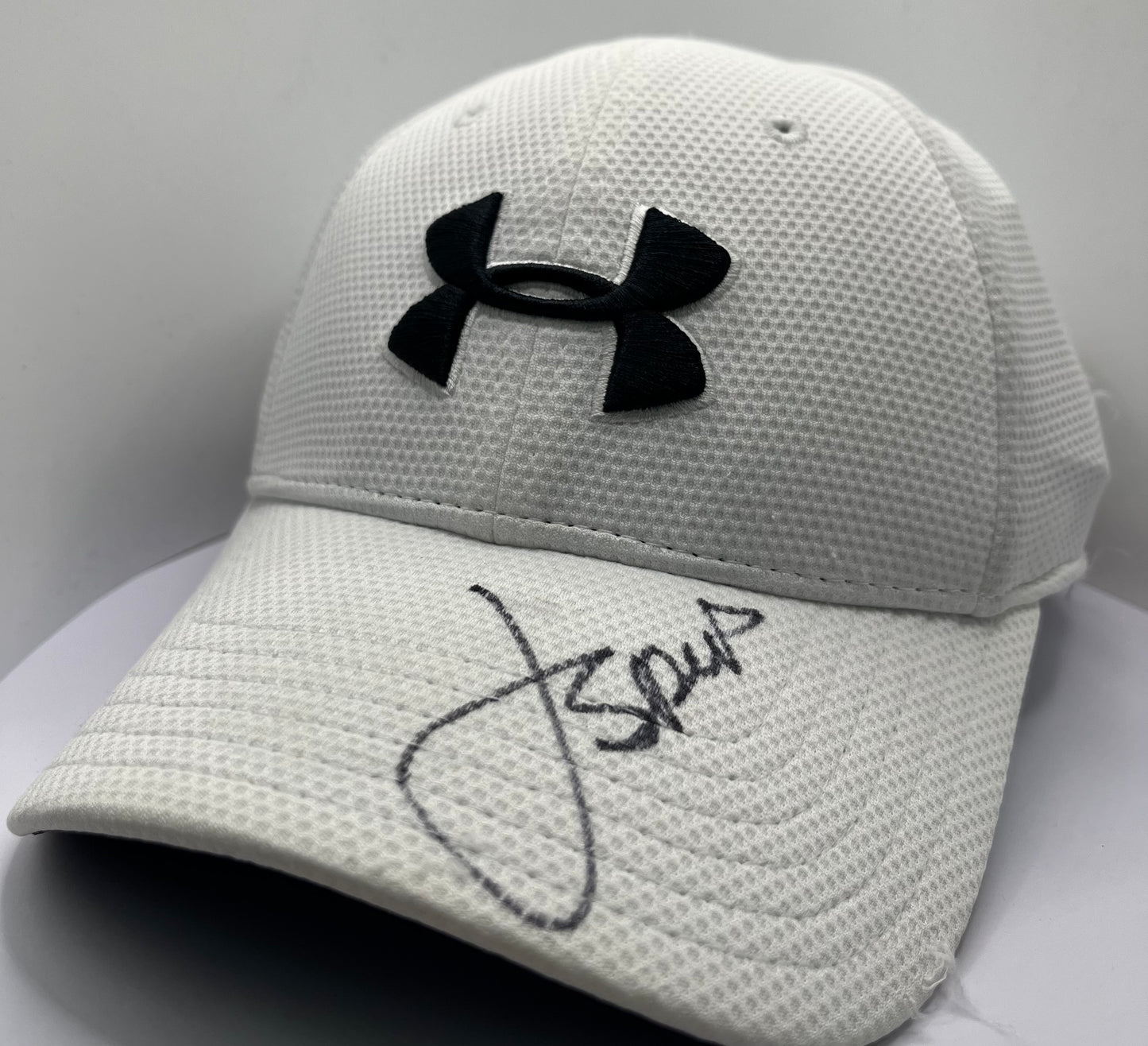 Jordan Spieth Signed White & Black Under Armour Golf Cap with COA