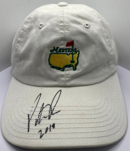 Patrick Reed 2018 Winner Signed White Augusta Masters Golf Cap with COA