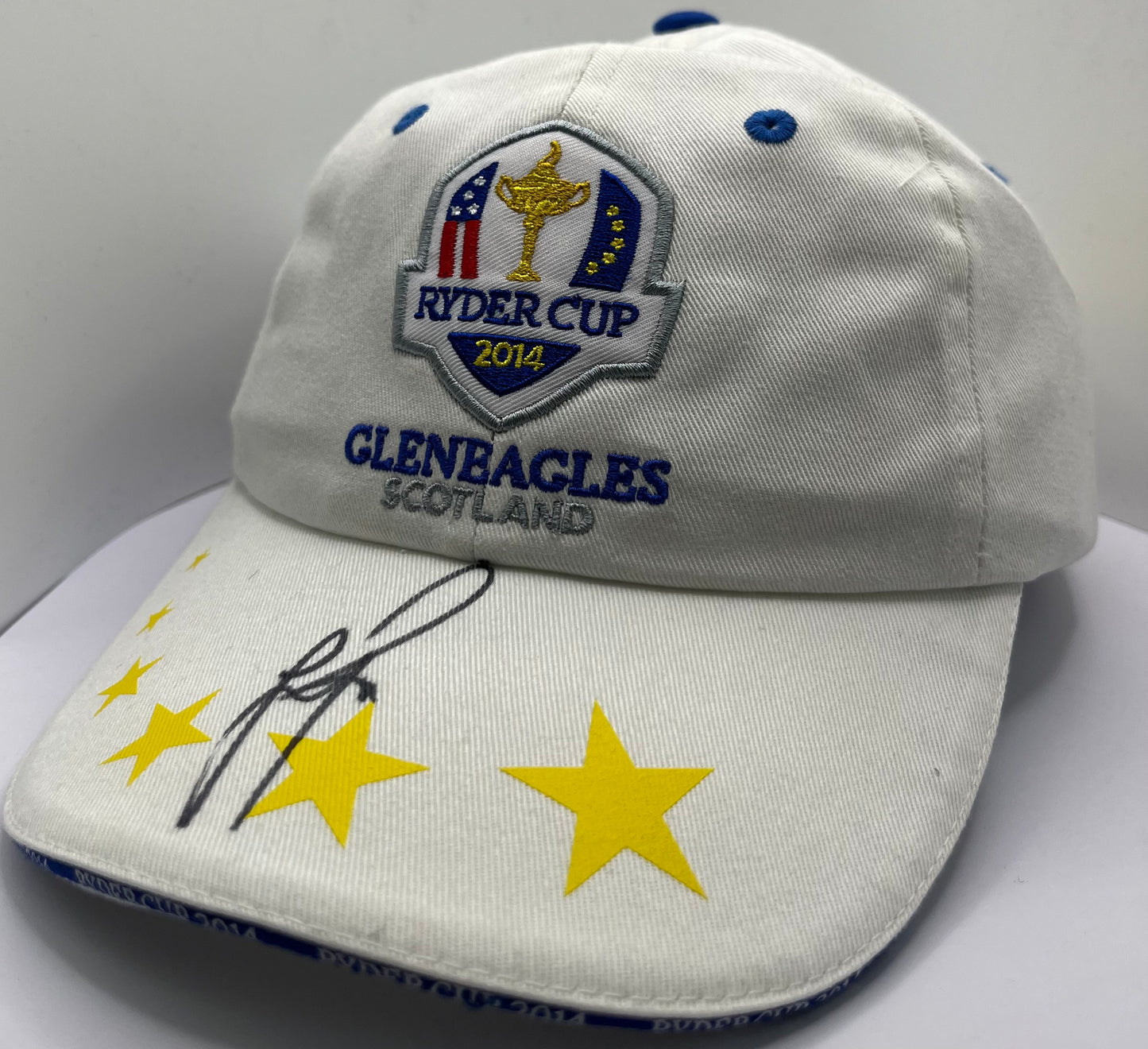 Justin Rose Signed 2014 Ryder Cup at Gleneagles Golf Cap with COA