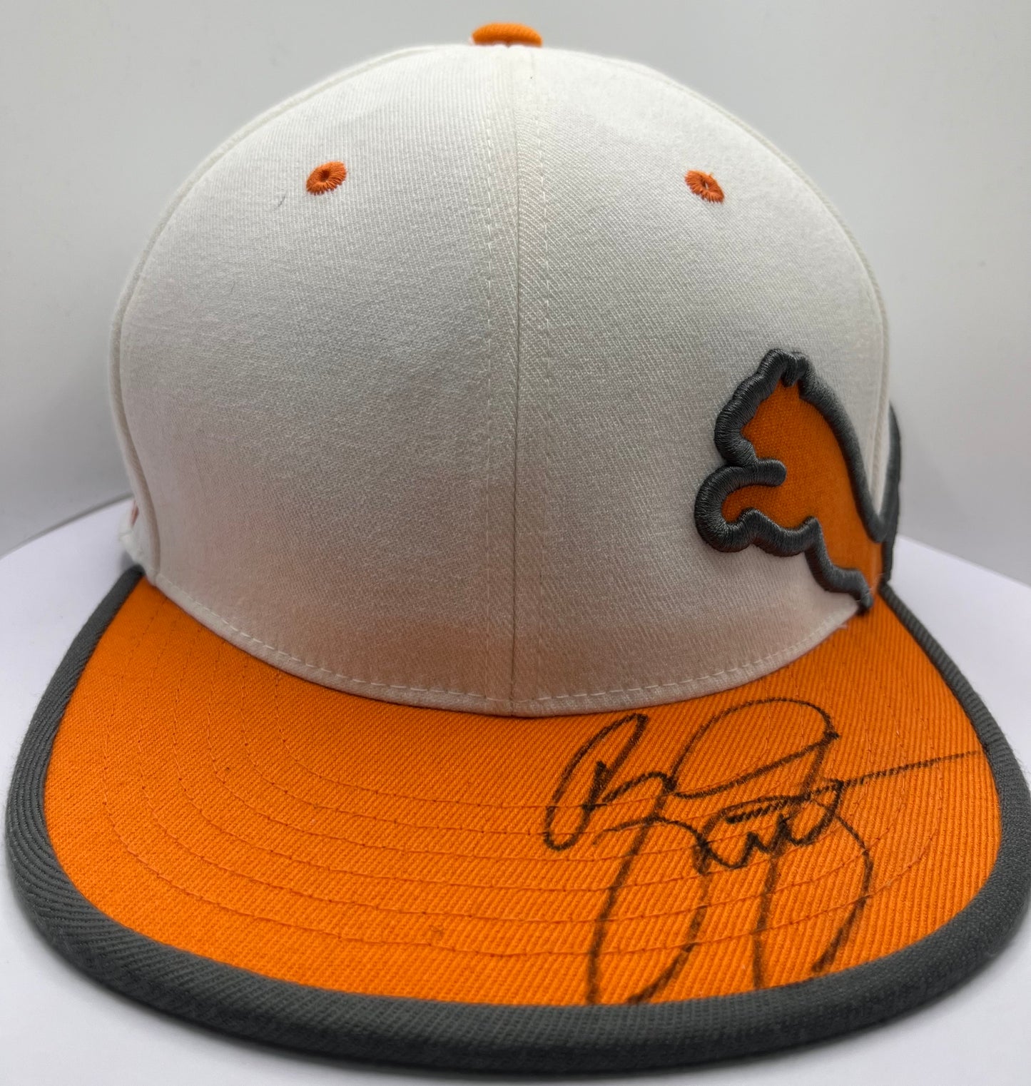 Rickie Fowler Signed Orange & White Puma Flat Brim Golf Cap with COA