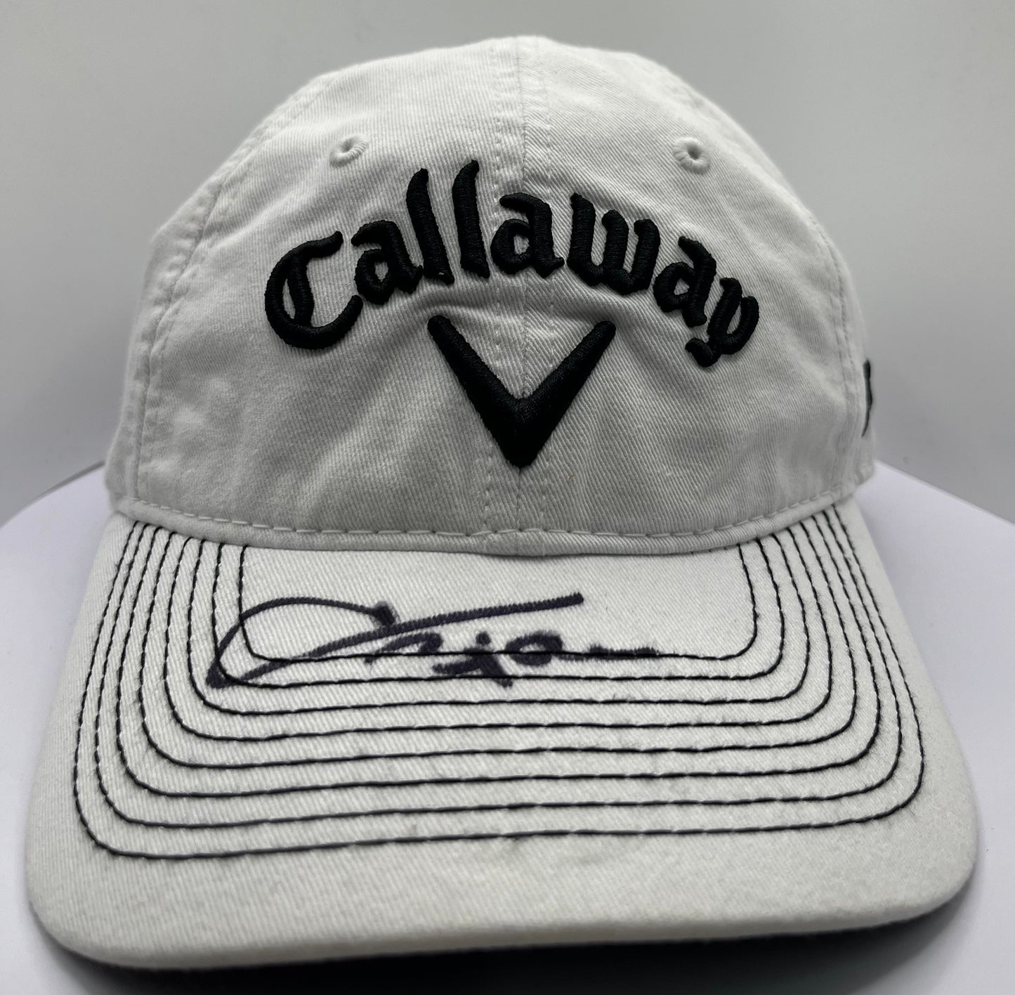 Thomas Bjørn Signed White & Black Callaway Golf Cap with COA