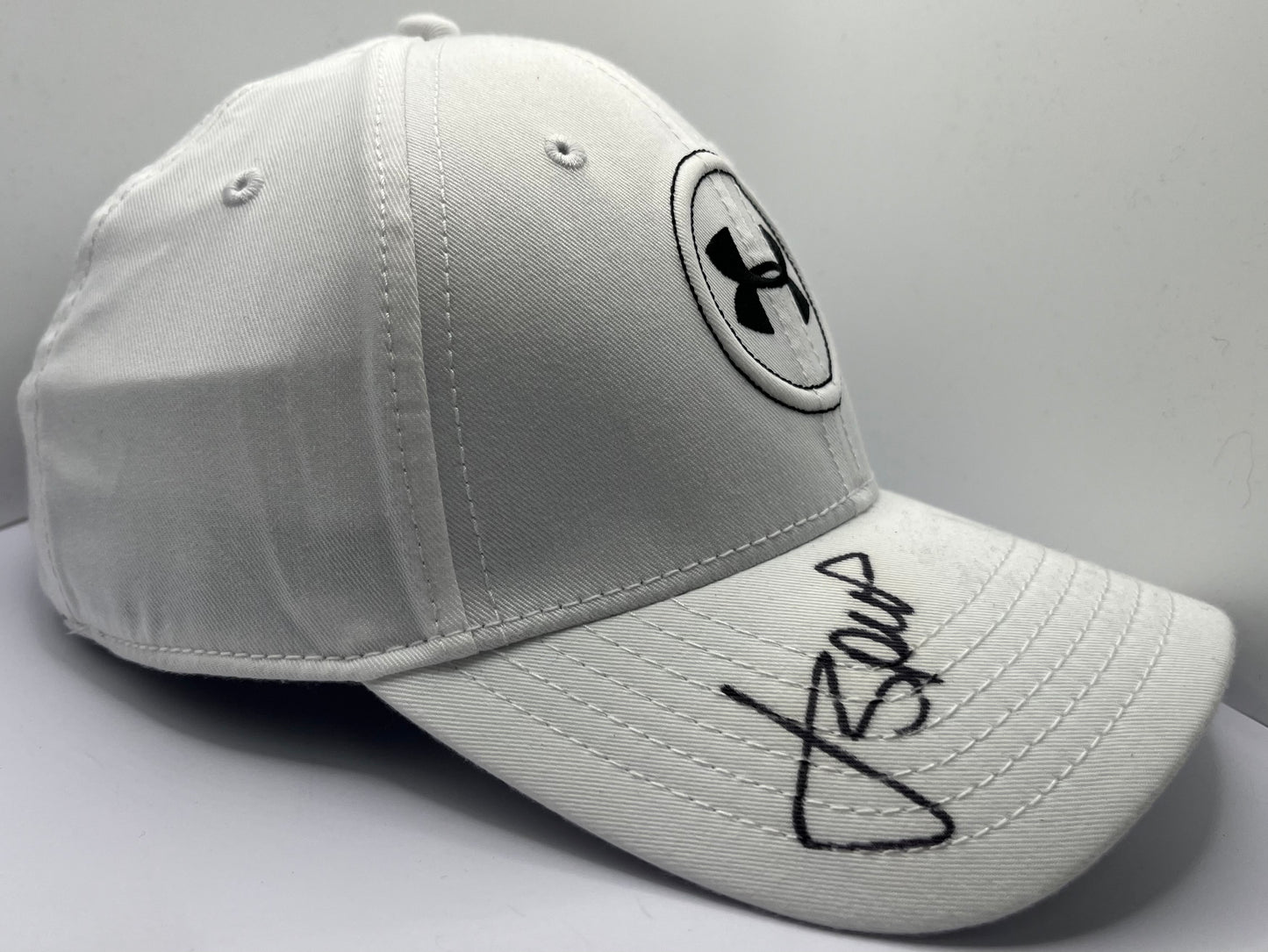 Jordan Spieth Signed White & Black Under Armour Golf Cap (2) with COA