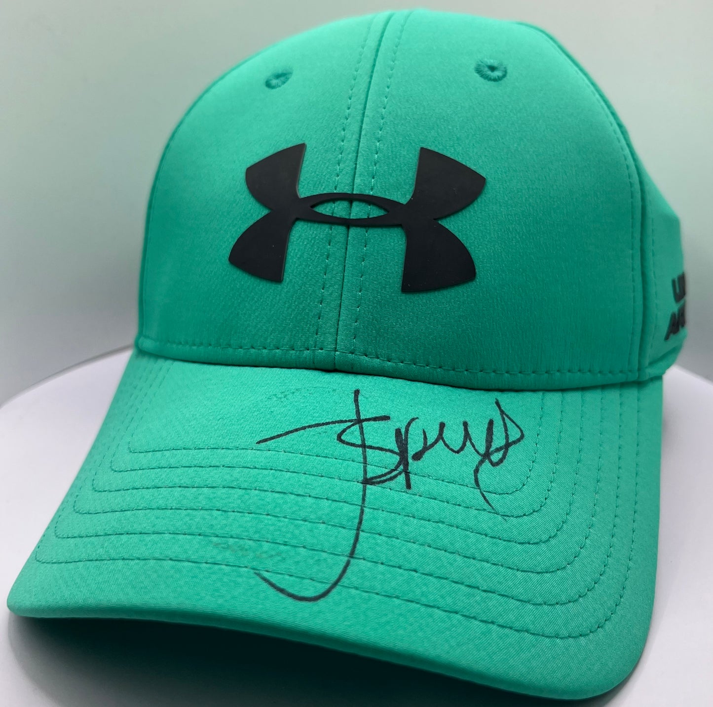 Jordan Spieth Signed Turquoise Under Armour Golf Cap with COA