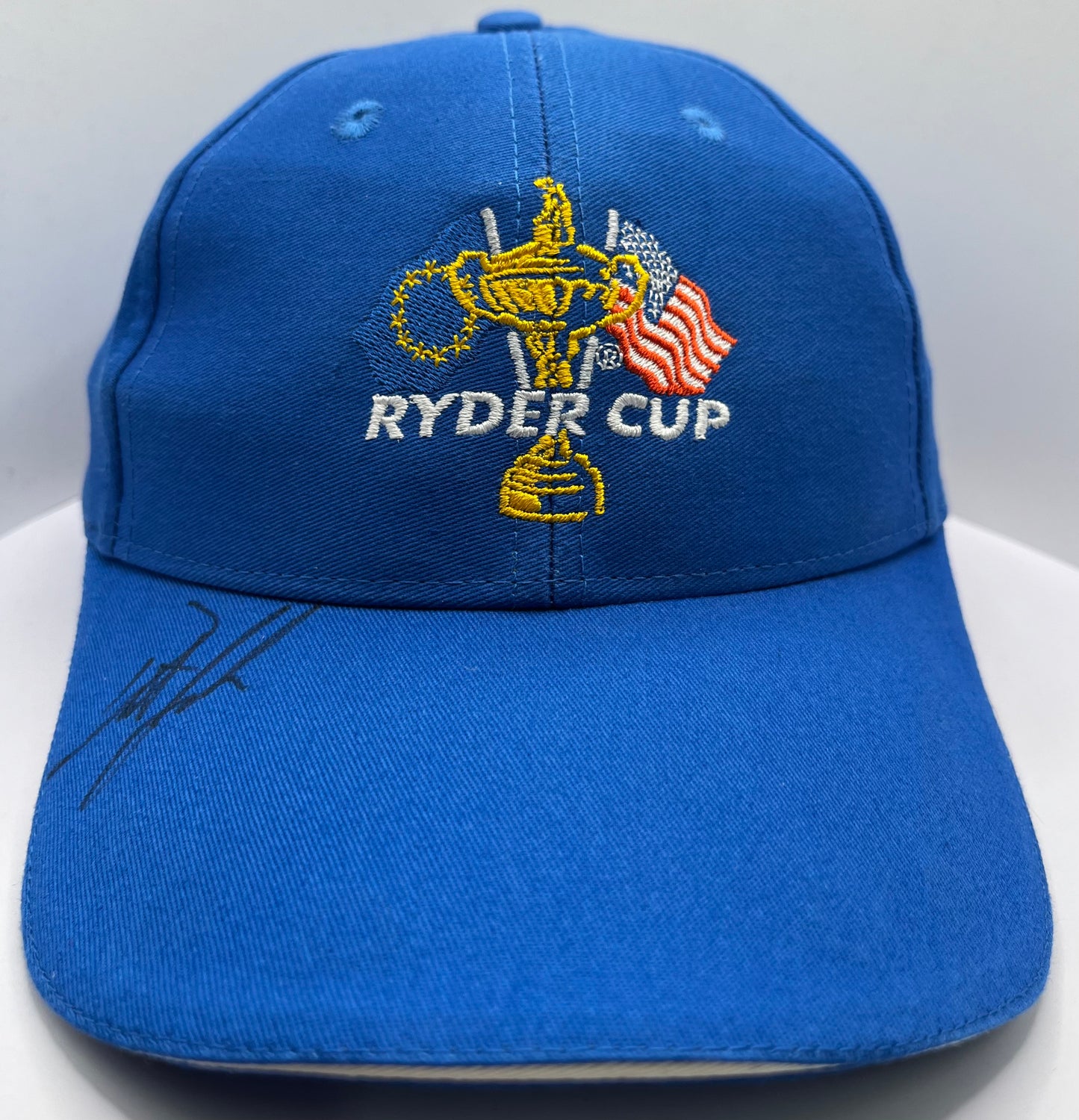 Dustin Johnson Signed Blue Ryder Cup Golf Cap with COA