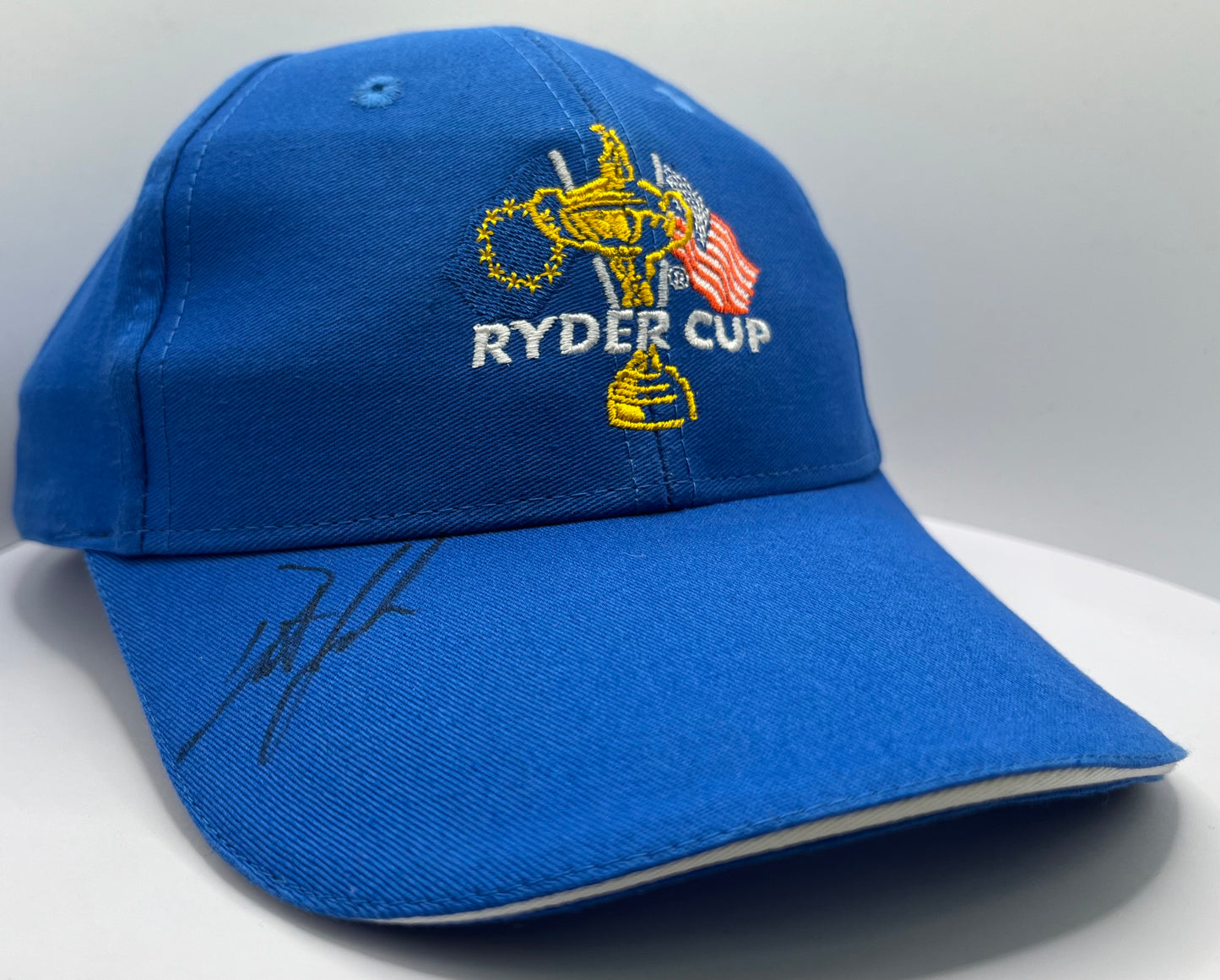Dustin Johnson Signed Blue Ryder Cup Golf Cap with COA