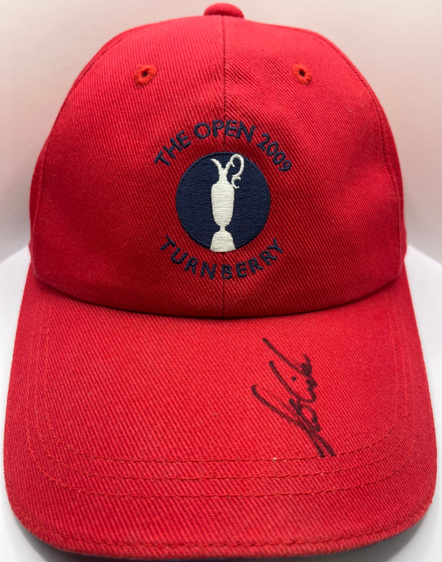 Stewart Cink Signed Red 2009 The Open at Turnberry Golf Cap with COA