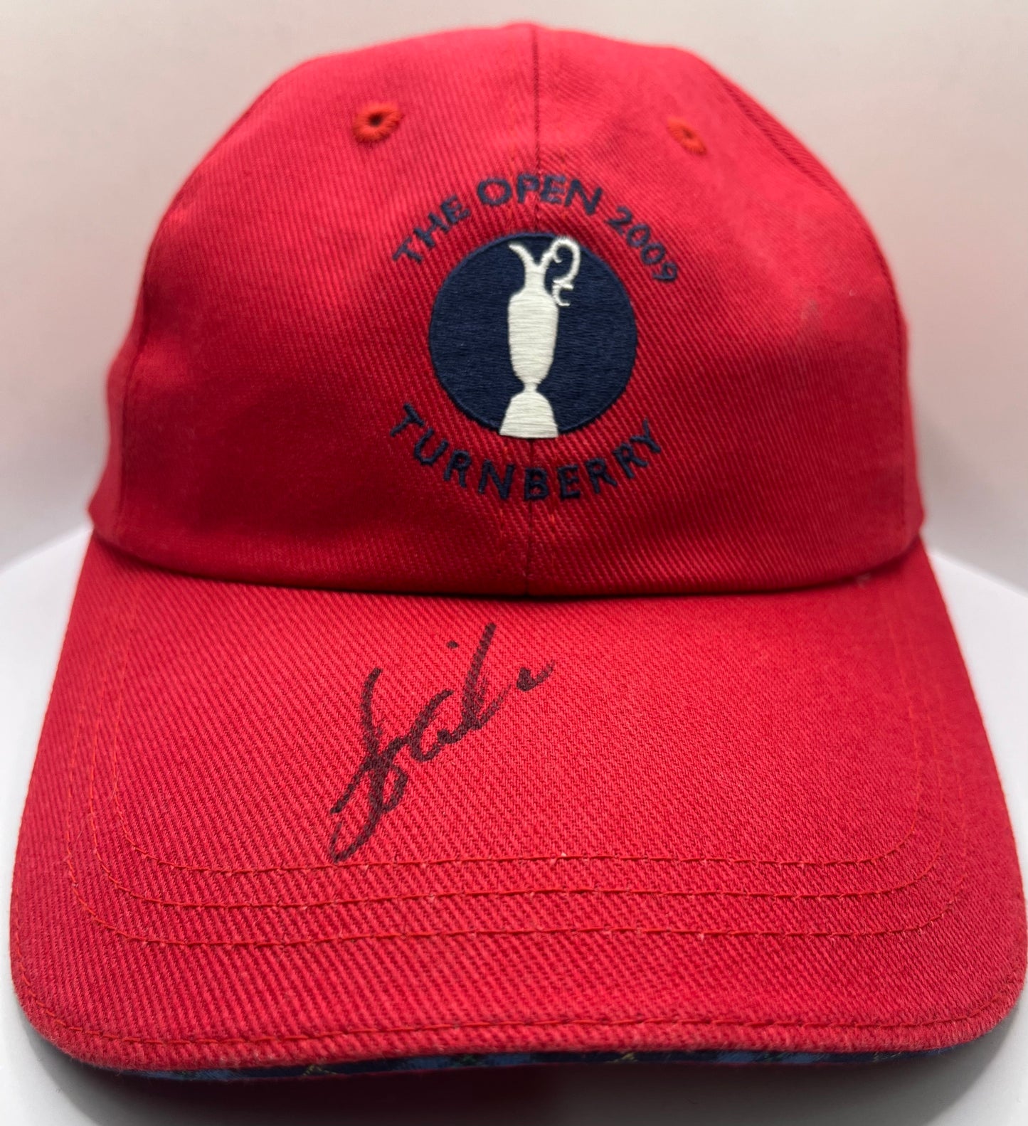 Stewart Cink Signed Red 2009 The Open at Turnberry Golf Cap with COA