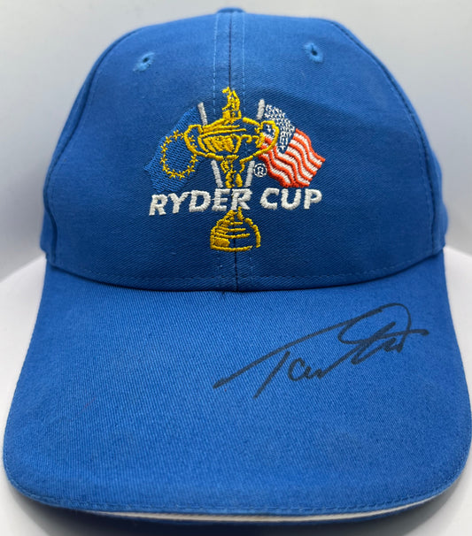 Tommy Fleetwood Signed Blue Ryder Cup Golf Cap with COA
