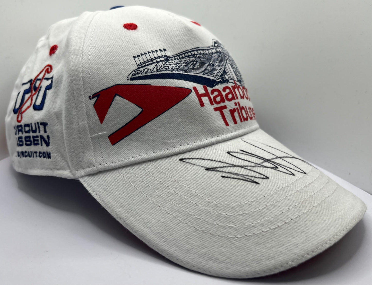 Valentino Rossi Signed Assen Racing Circuit White & Red MotoGP Cap with COA