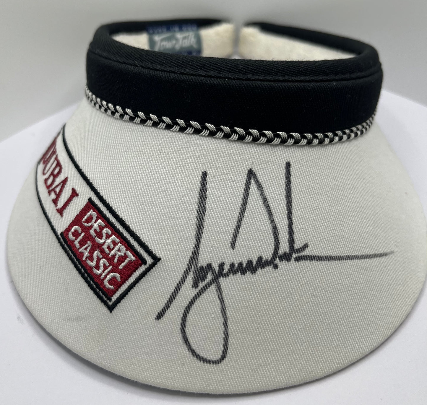 The 'GOAT' Tiger Woods Signed Dubai Dessert Classic Golf Visor with COA