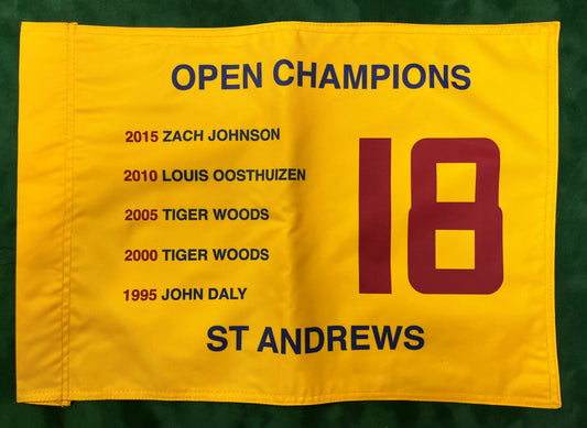 Open Champions at St Andrews (1995-2015) Unsigned Golf Flag (Yellow)
