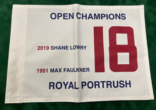 Open Champions at Royal Portrush Unsigned Golf Flag (White)