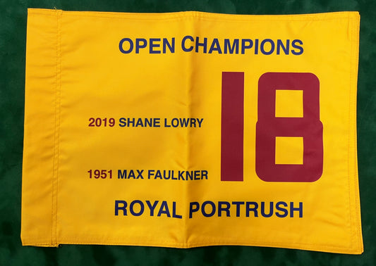 Open Champions at Royal Portrush Unsigned Golf Flag (Yellow)
