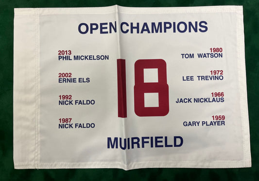 Open Champions at Muirfield Unsigned Golf Flag (White)