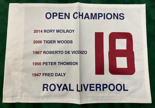 Open Champions at Royal Liverpool Unsigned Golf Flag (White)