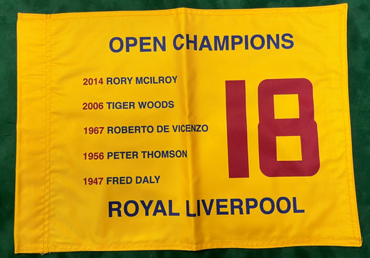 Open Champions at Royal Liverpool Unsigned Golf Flag (Yellow)
