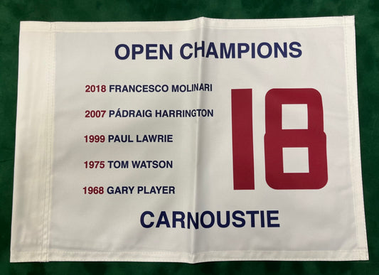 Open Champions at Carnoustie Unsigned Golf Flag (White)