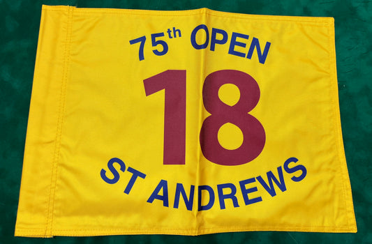 75th Open Championship at St Andrews Unsigned Golf Flag (Yellow)