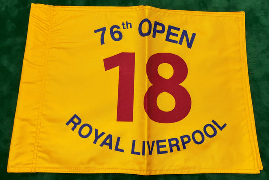 76th Open Championship at Royal Liverpool Unsigned Golf Flag (Yellow)