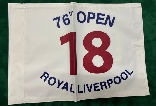 76th Open Championship at Royal Liverpool Unsigned Golf Flag (White)