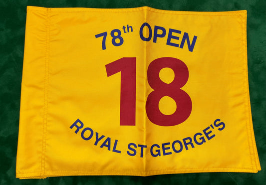 78th Open Championship at Royal St George's Unsigned Golf Flag (Yellow)