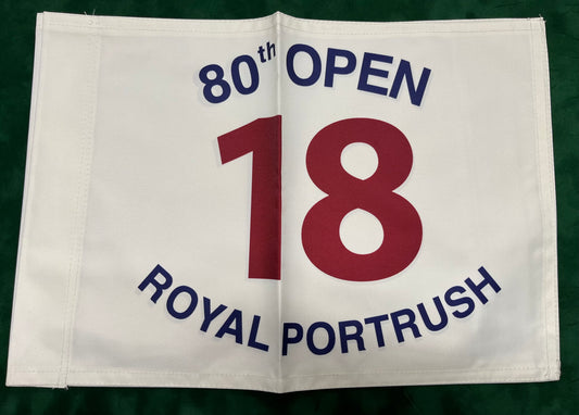 80th Open Championship at Royal Portrush Unsigned Golf Flag (White)