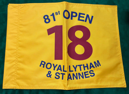 81st Open Championship at Royal Lytham & St Annes Unsigned Golf Flag (Yellow)