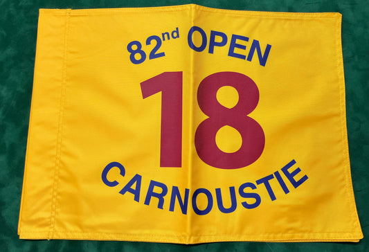 82nd Open Championship at Carnoustie Unsigned Golf Flag (Yellow)