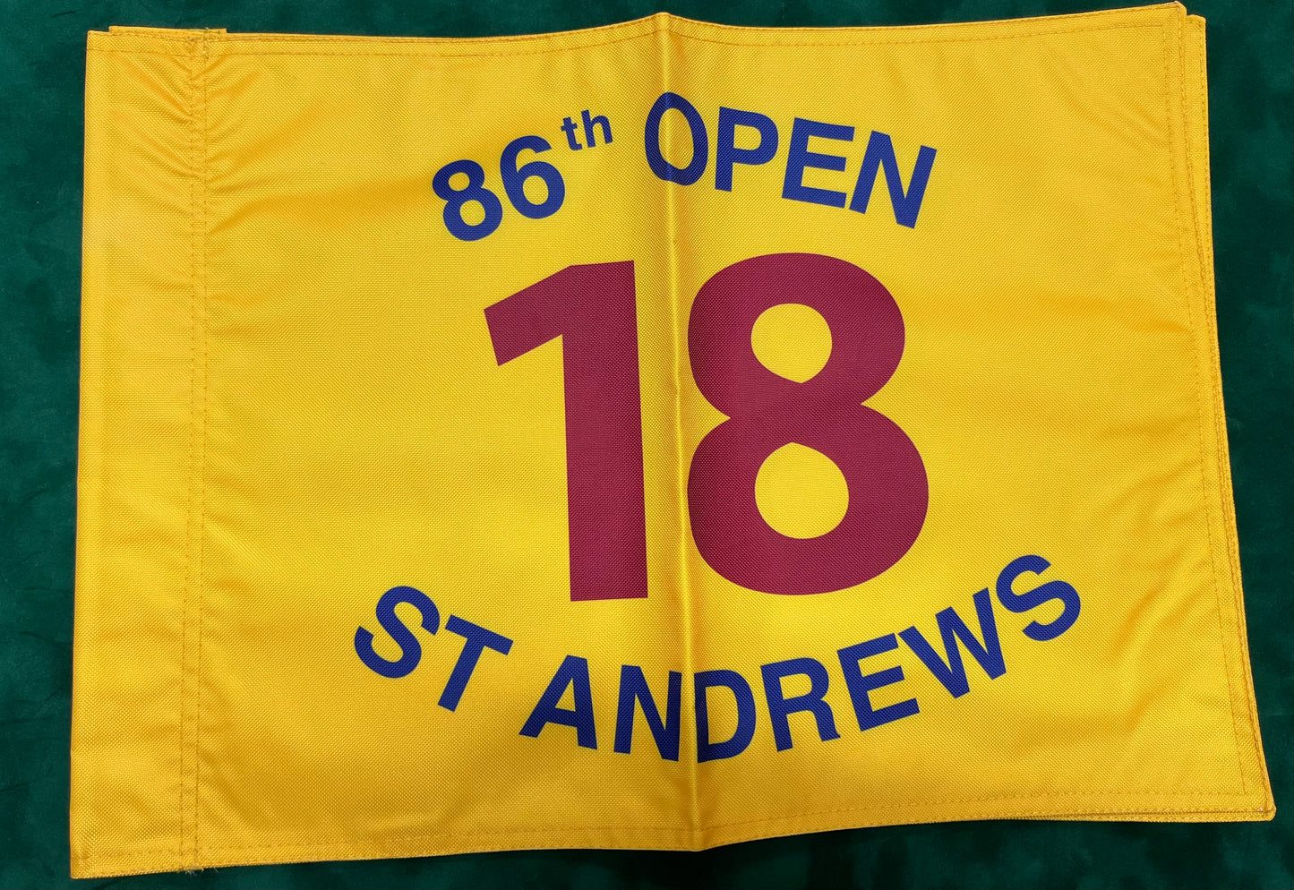 86th Open Championship at St Andrews Unsigned Golf Flag (Yellow)