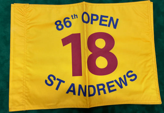 86th Open Championship at St Andrews Unsigned Golf Flag (Yellow)