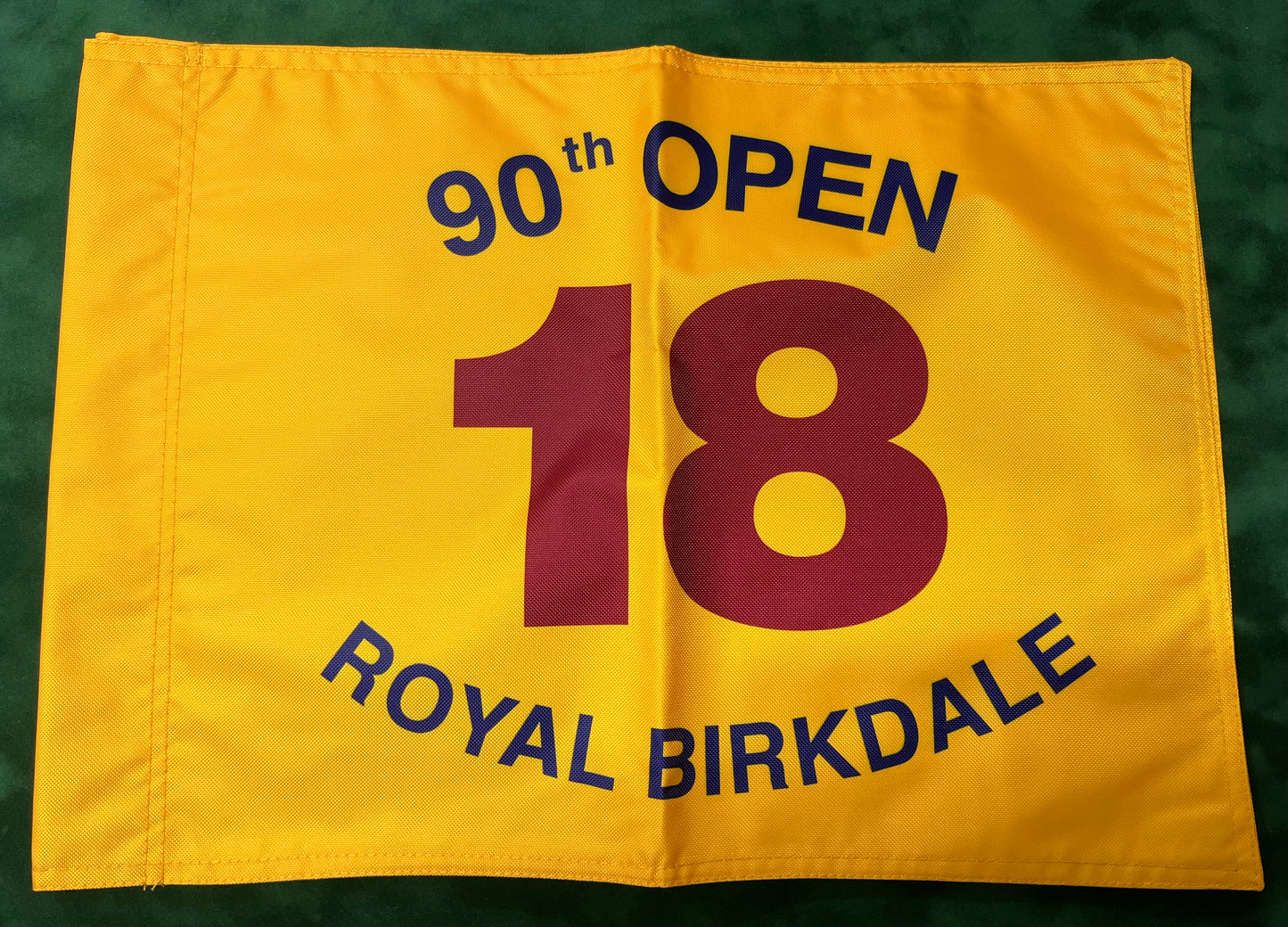 90th Open Championship at Royal Birkdale Unsigned Golf Flag (Yellow)