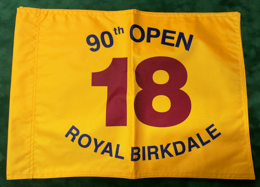 90th Open Championship at Royal Birkdale Unsigned Golf Flag (Yellow)