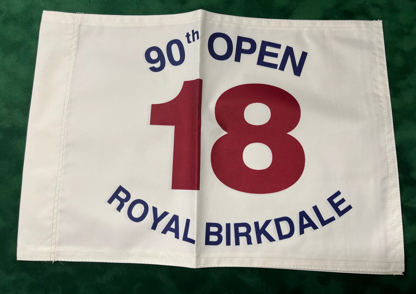 90th Open Championship at Royal Birkdale Unsigned Golf Flag (White)