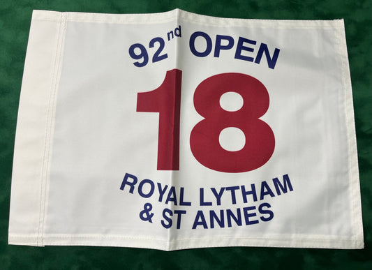 92nd Open Championship at Royal Lytham & St Annes Unsigned Golf Flag (White)
