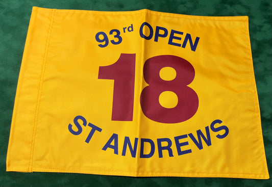 93rd Open Championship at St Andrews Unsigned Golf Flag (Yellow)