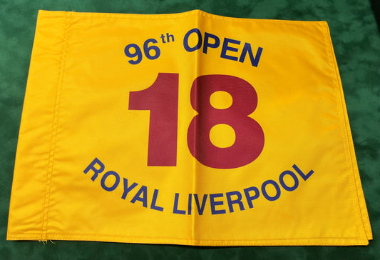 96th Open Championship at Royal Liverpool Unsigned Golf Flag (Yellow)