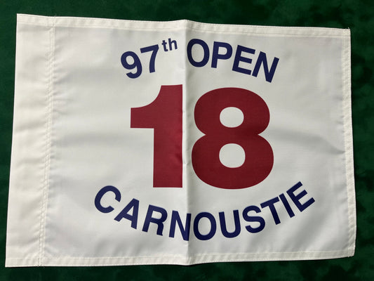 97th Open Championship at Carnoustie Unsigned Golf Flag (White)