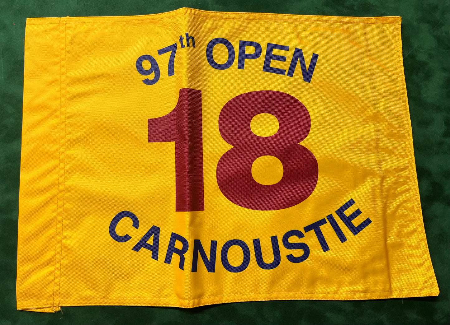 97th Open Championship at Carnoustie Unsigned Golf Flag (Yellow)