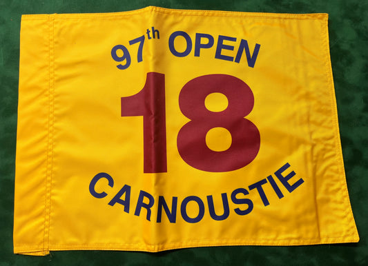 97th Open Championship at Carnoustie Unsigned Golf Flag (Yellow)