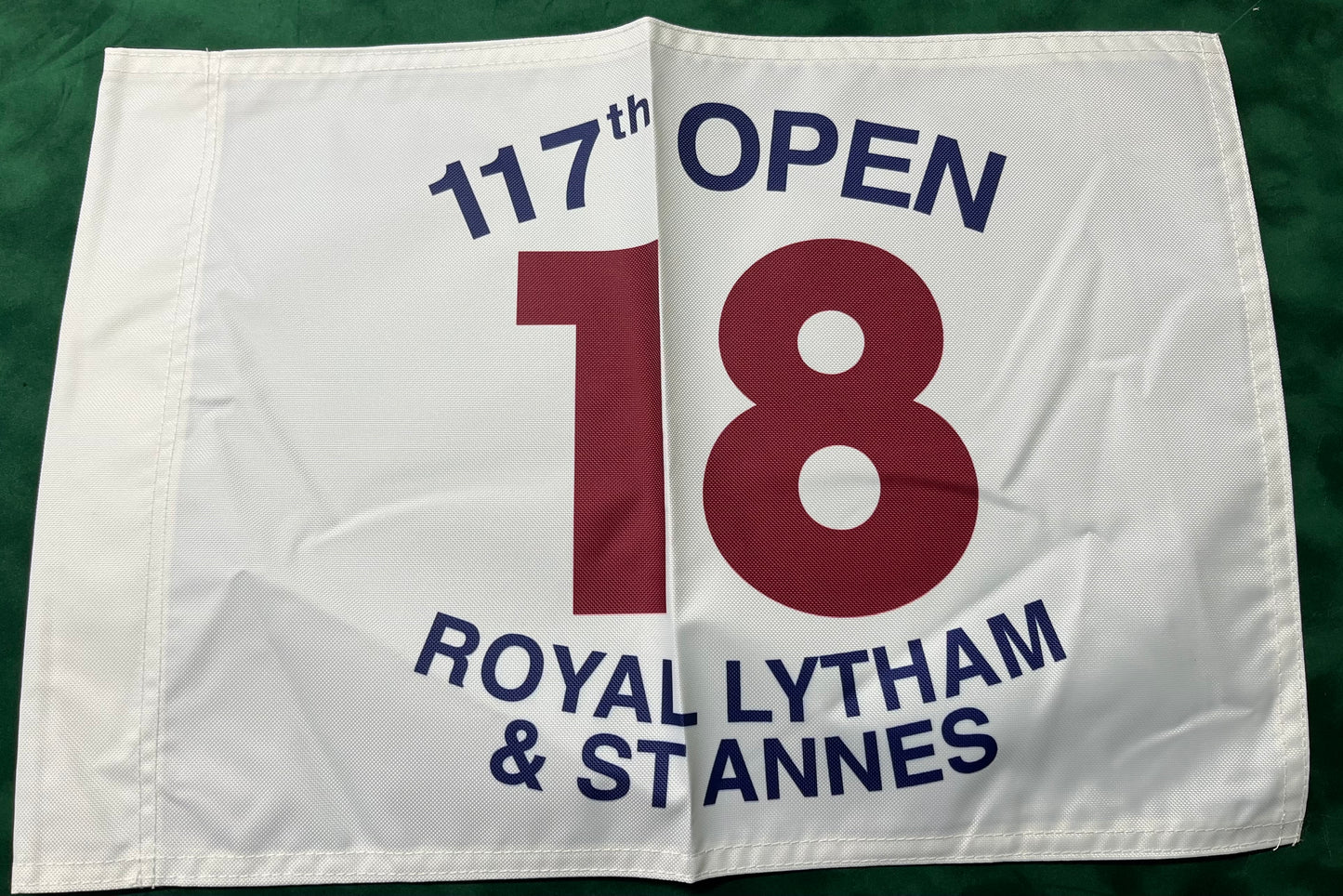 117th Open Championship at Royal Lytham & St Annes Unsigned Golf Flag (White)