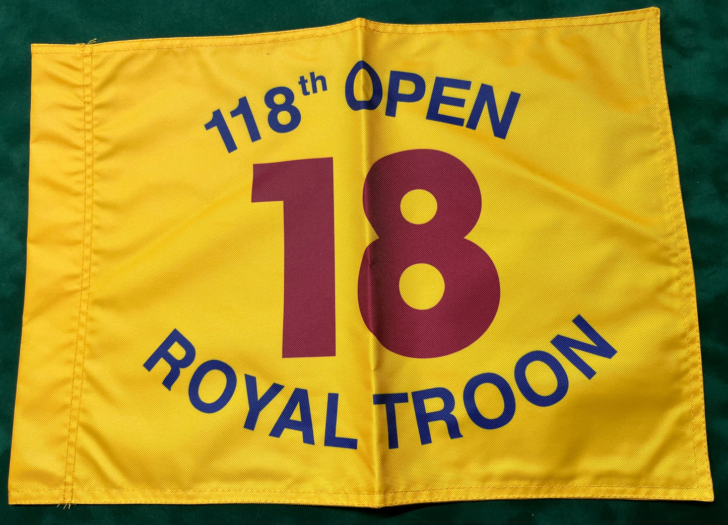 118th Open Championship at Royal Troon Unsigned Golf Flag (Yellow)