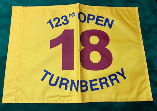 123rd Open Championship at Turnberry Unsigned Golf Flag (Yellow)
