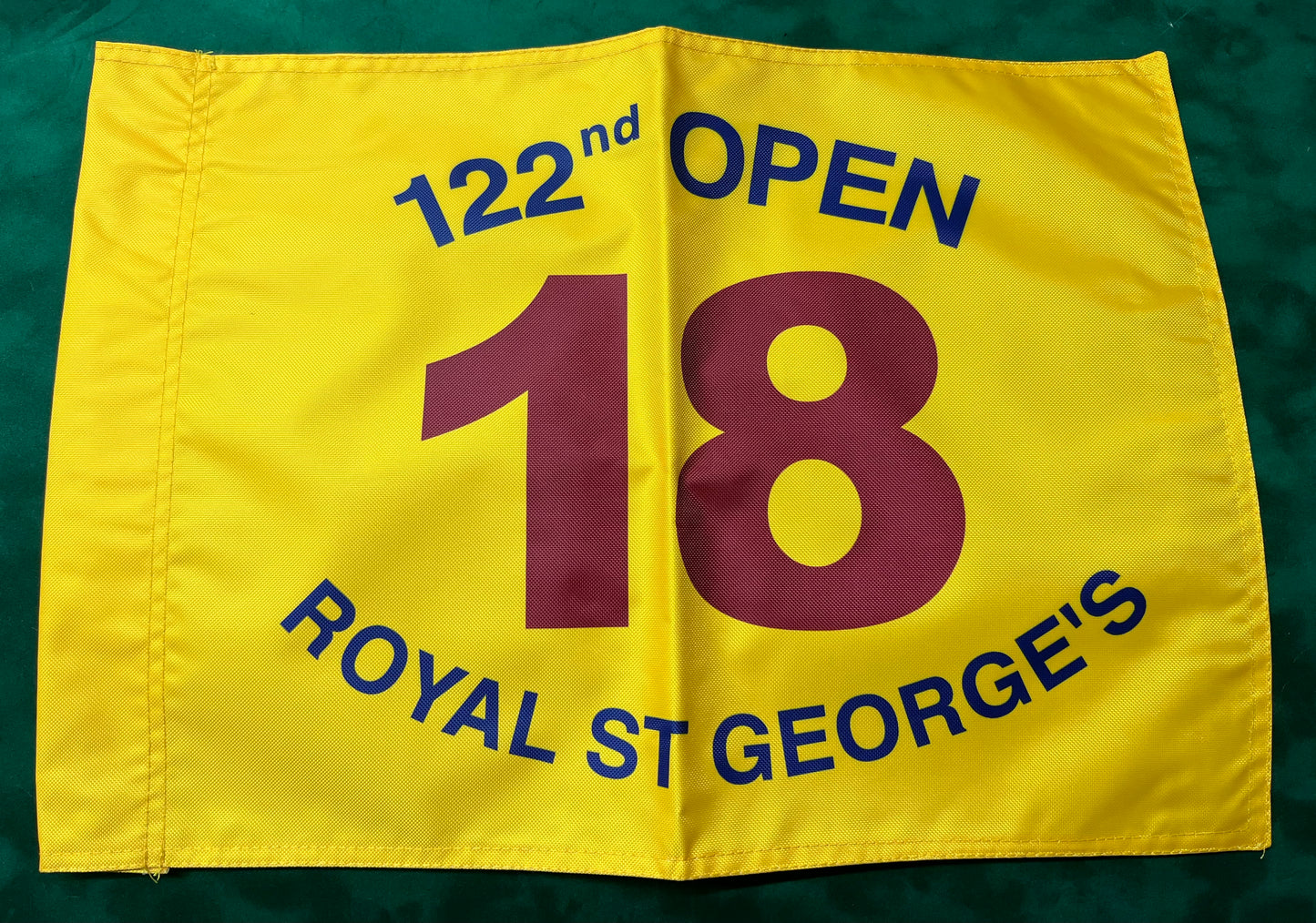 122nd Open Championship at Royal St George's Unsigned Golf Flag (Yellow)