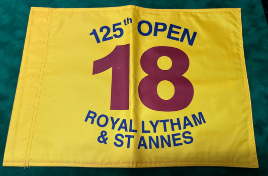 125th Open Championship at Royal Lytham & St Annes Unsigned Golf Flag (Yellow)