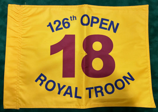 126th Open Championship at Royal Troon Unsigned Golf Flag (Yellow)