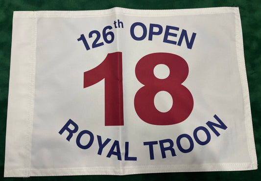 126th Open Championship at Royal Troon Unsigned Golf Flag (White)