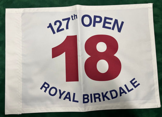 127th Open Championship at Royal Birkdale Unsigned Golf Flag (White)