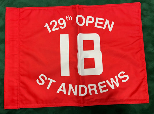 129th Open Championship at St Andrews Unsigned Golf Flag (Red)